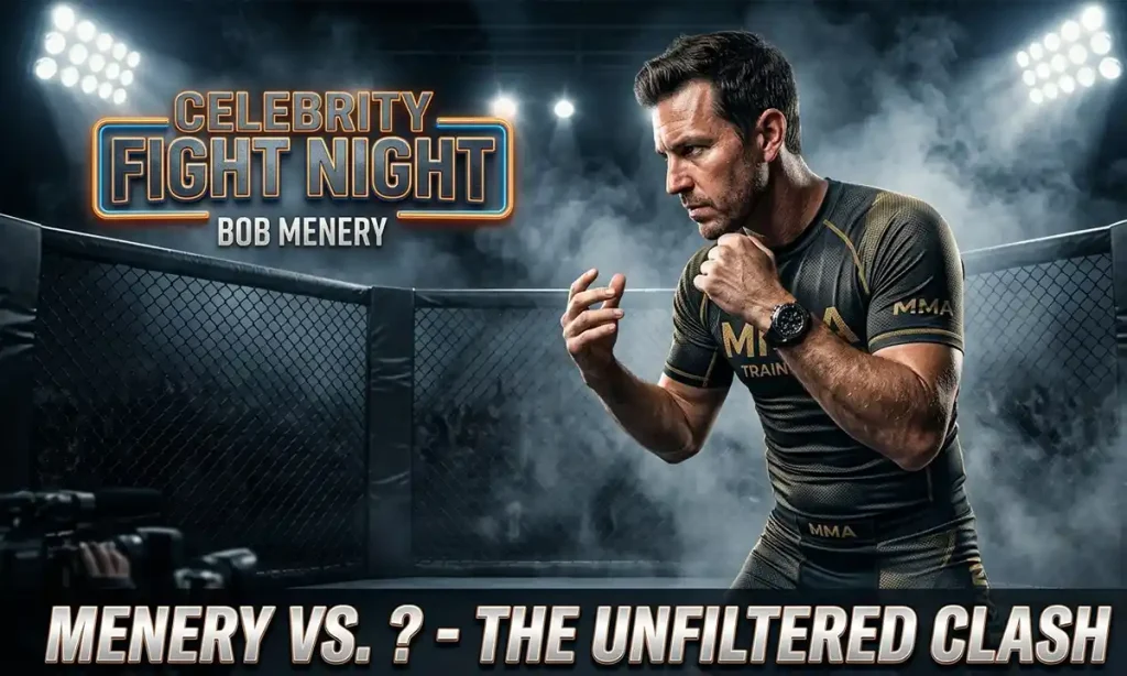 Bob Menery celebrity MMA fight promotional event poster