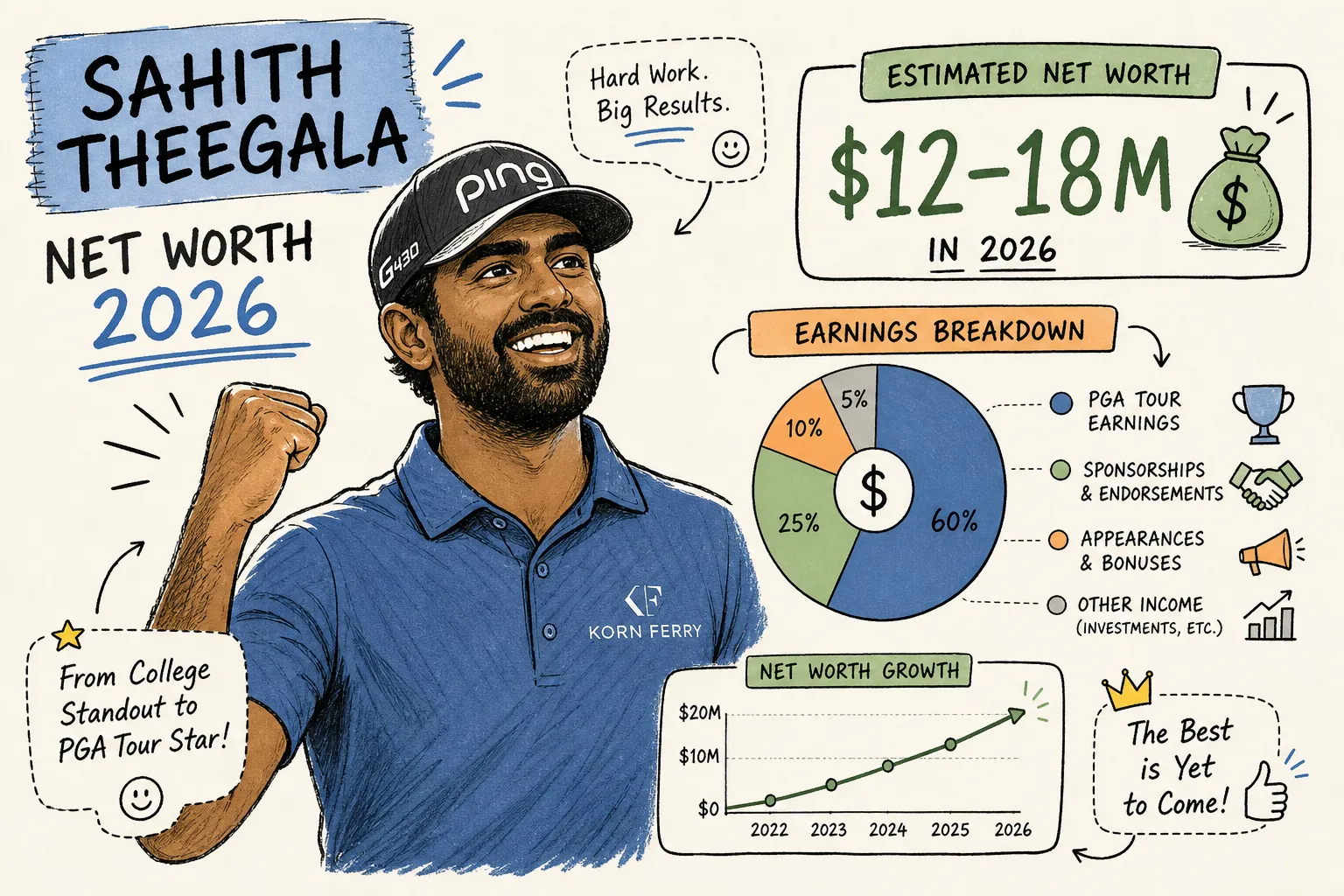 Sahith Theegala Net Worth 2026: Full Earnings Breakdown